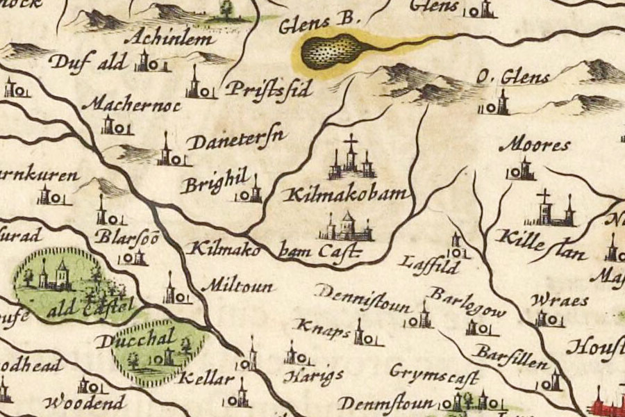 Kilmacolm Castle (site of) Castle in Kilmacolm, Renfrewshire